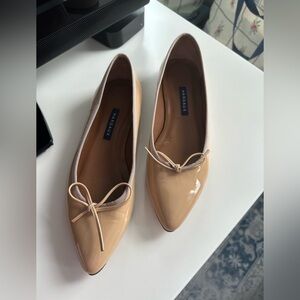 Margaux Nude Patent Leather Flats